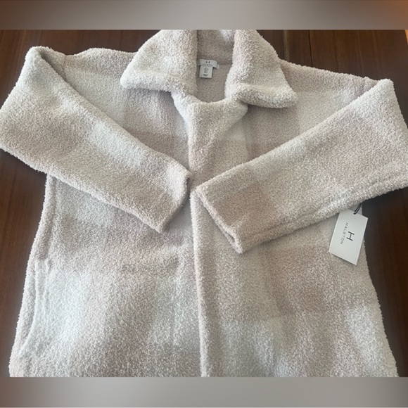 🎉LAST CHANCE🎉H HALSTON Buffalo Check Collar Cardigan With Pockets - Picture 11 of 11